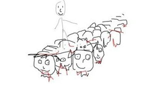 一群人站起來(lái)的表情包（一群人站起來(lái)走了的圖片）